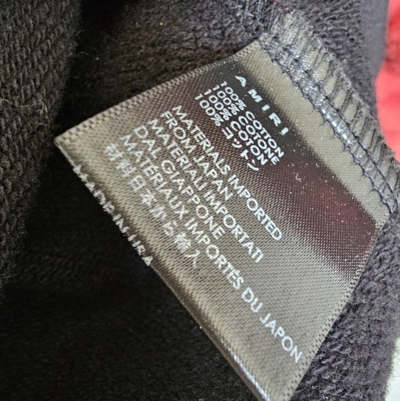 Amiri Pigeon Graffiti sweatshirt black and red horizontal striped mens M - Picture 5 of 6